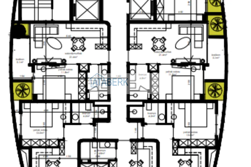 Купить дешево Новый инвестиционный проект в центре Аланьи в районе пляжа Клеопатры 4 