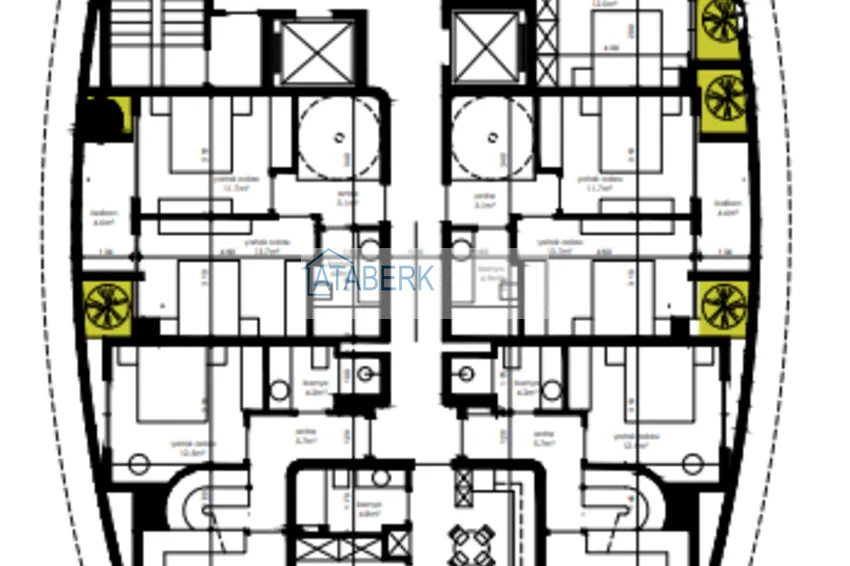 Купить дешево Новый инвестиционный проект в центре Аланьи в районе пляжа Клеопатры 5 