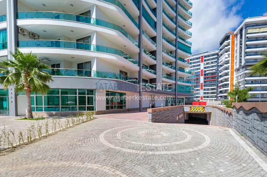 Квартира в Махмутларе современный интерьер, вид на горы, комфортабельном комплекс  7 