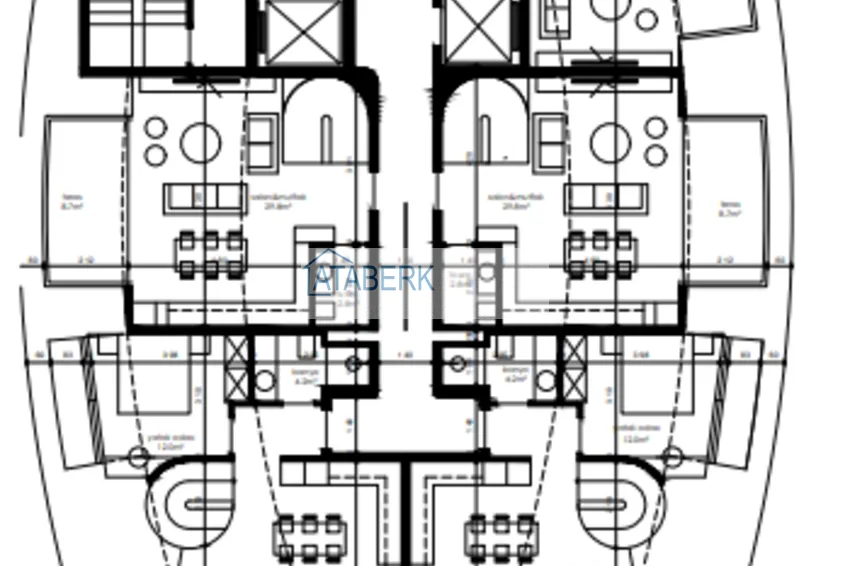 Купить дешево Новый инвестиционный проект в центре Аланьи в районе пляжа Клеопатры 6 