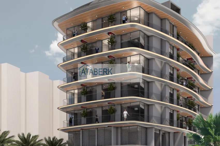 Новый инвестиционный проект в центре Аланьи в районе пляжа Клеопатры 2 