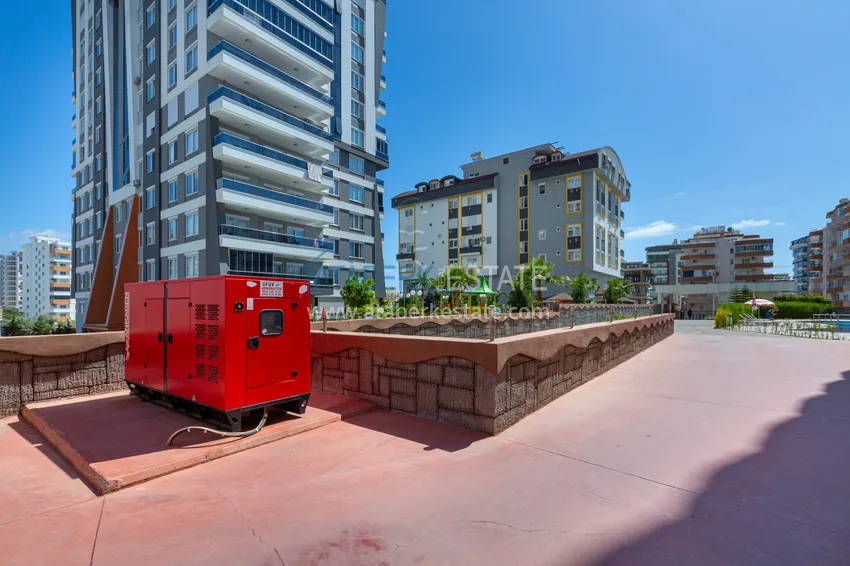 Квартира в Махмутларе современный интерьер, вид на горы, комфортабельном комплекс  10 