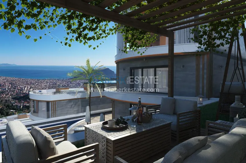 Новый проект элитного комплекса вилл в горном районе Алании 9 