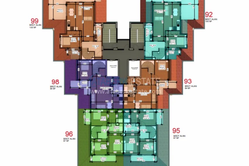 Купить дешево Новый жилой комплекс с богатой инфраструктурой в Алании, район Авсаллар 3 