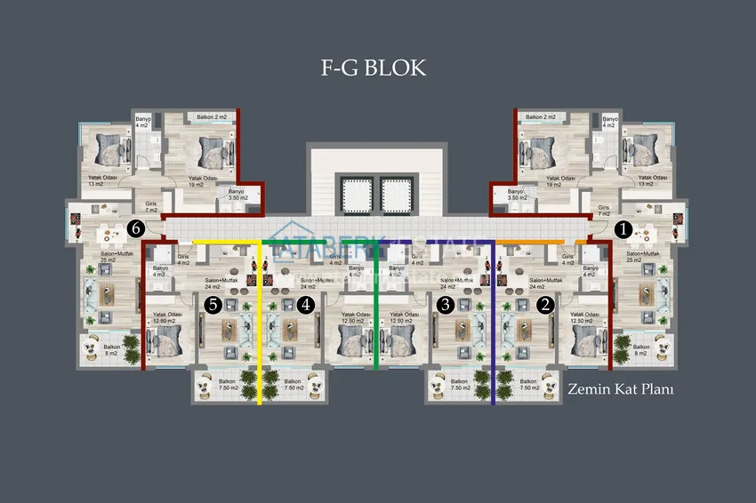 Купить дешево Роскошный проект жилого комплекса в Алании в районе Оба 10 