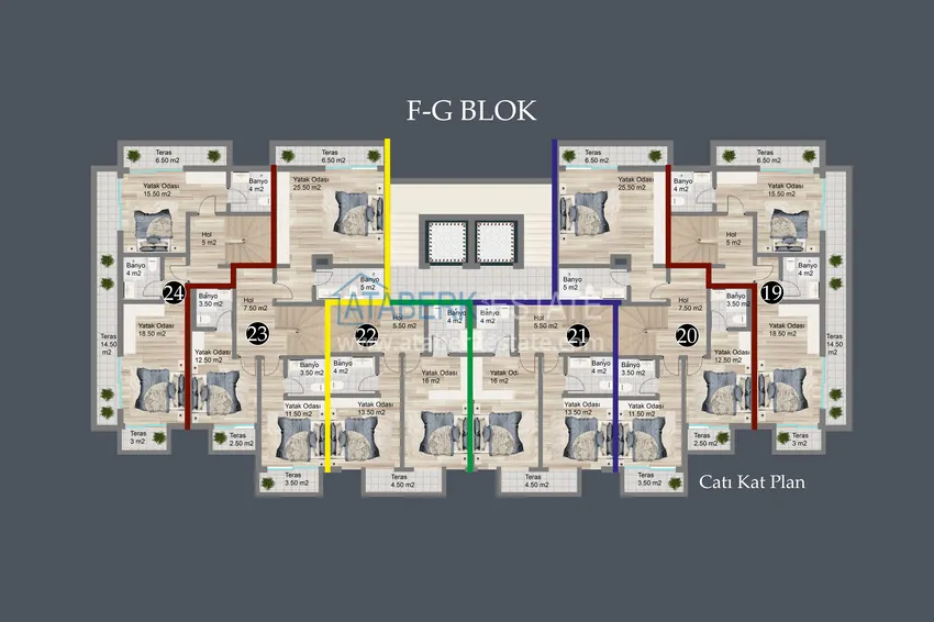 Купить дешево Роскошный проект жилого комплекса в Алании в районе Оба 14 