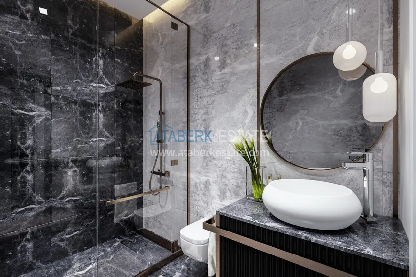 Приобрести Новый проект элитного жилого комплекса в Махмутларе с правом на турецкое гражданство 9 