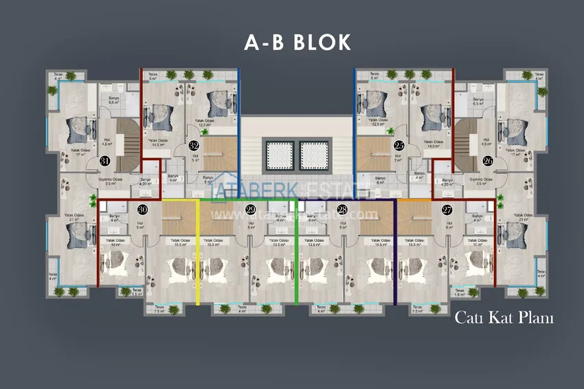 Купить дешево Роскошный проект жилого комплекса в Алании в районе Оба 6 