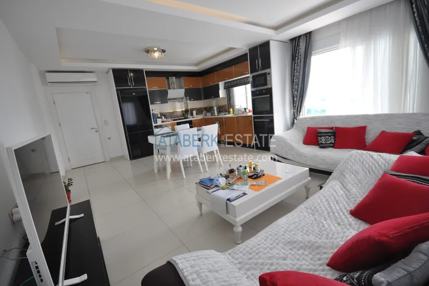 Приобрести Квартира в Махмутларе с мебелью видом на горы в комплексе с частным пляжем  5 