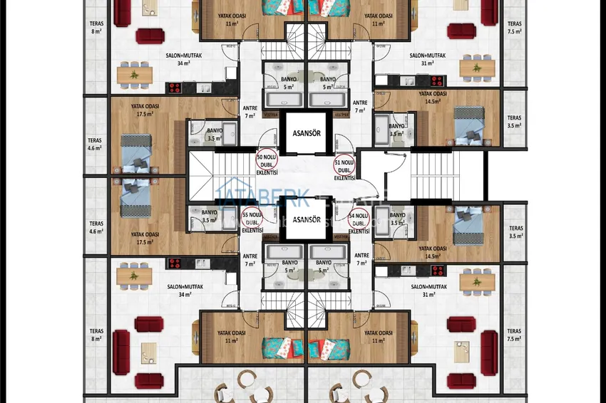 Купить дешево Новый инвестиционный проект жилого комплекса в центре Аланьи от застройщика по ценам нулевого этапа 5 