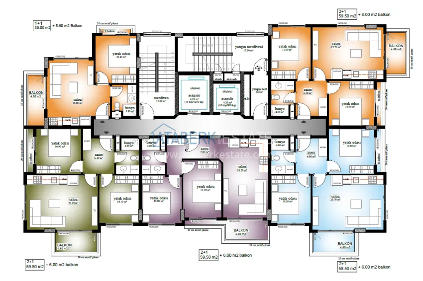 Купить дешево Новый инвестиционный проект жилого комплекса с потрясающей инфраструктурой в Махмутларе  6 