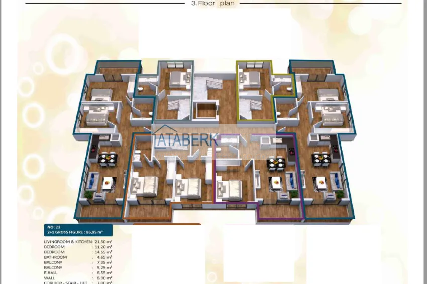 Купить дешево Квартира в Авсалларе от инвестора с чистовой отделкой в новом комплексе 1 