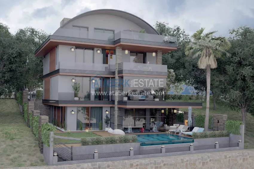 Видовая частная вилла в районе Джикджилли на этапе строительства  1 