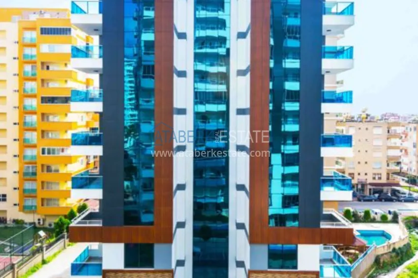 Квартира в Махмутларе с новой мебелью, застекленным балконом 4 