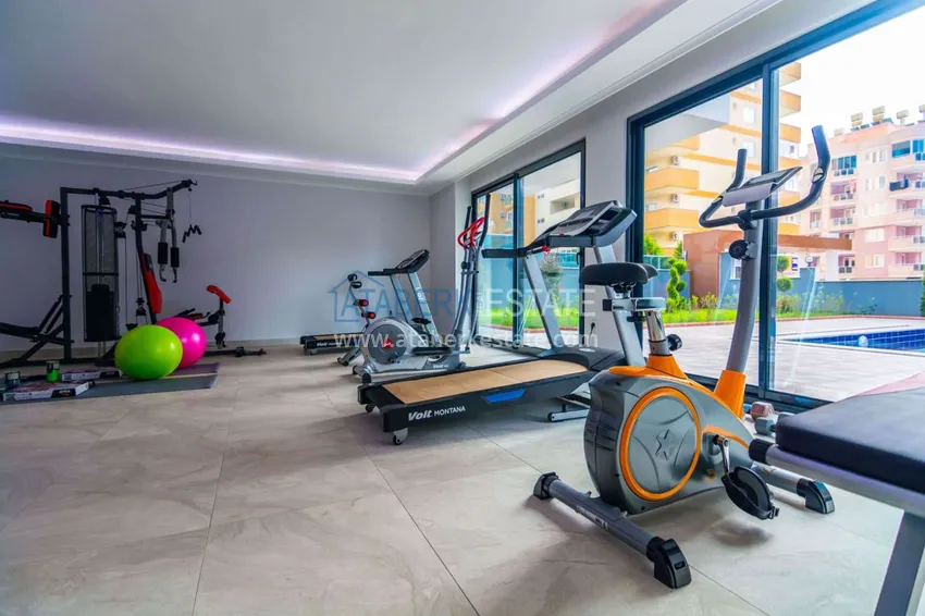 Квартира в Махмутларе с новой мебелью, застекленным балконом 17 