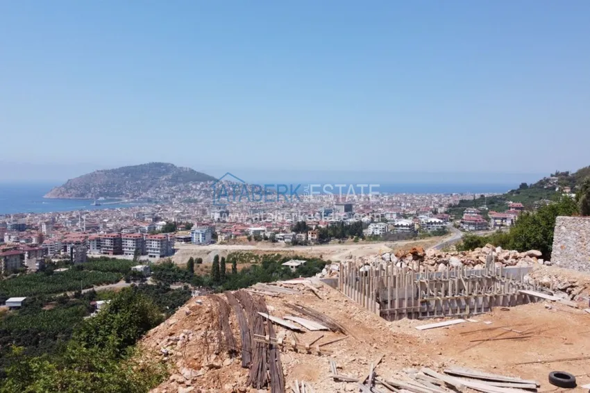 Видовая частная вилла в районе Джикджилли на этапе строительства  10 