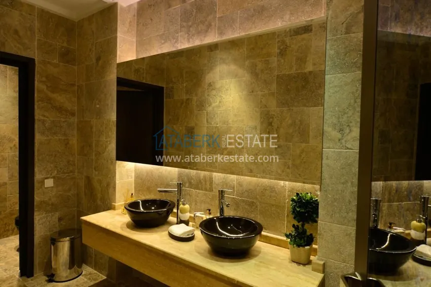 Квартира в районе Оба с мебелью на первой береговой линии 15 