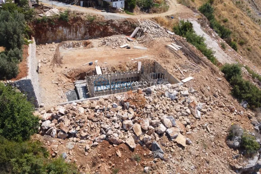 Видовая частная вилла в районе Джикджилли на этапе строительства  11 