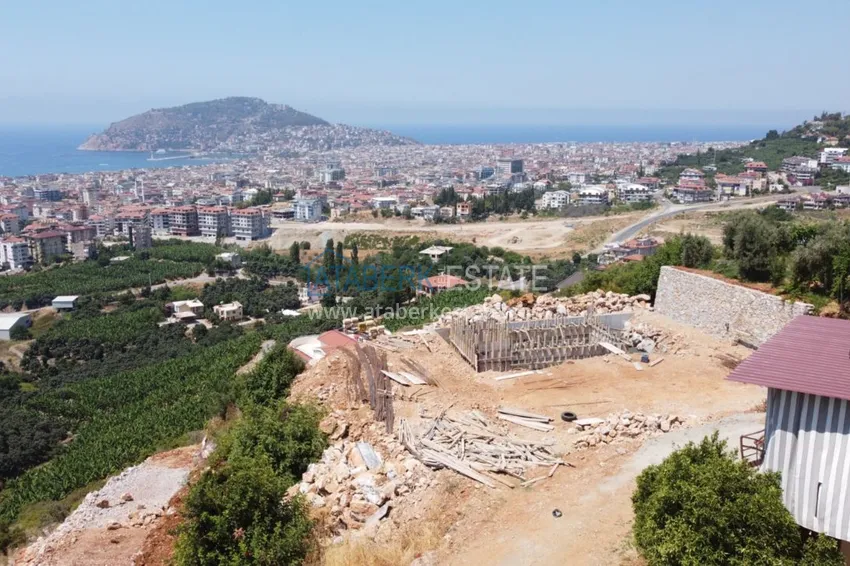 Видовая частная вилла в районе Джикджилли на этапе строительства  13 