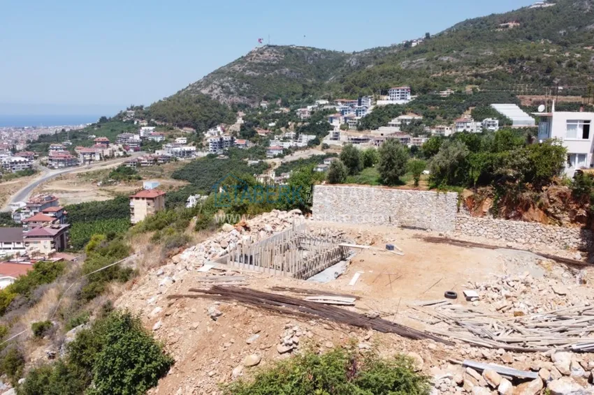 Видовая частная вилла в районе Джикджилли на этапе строительства  14 