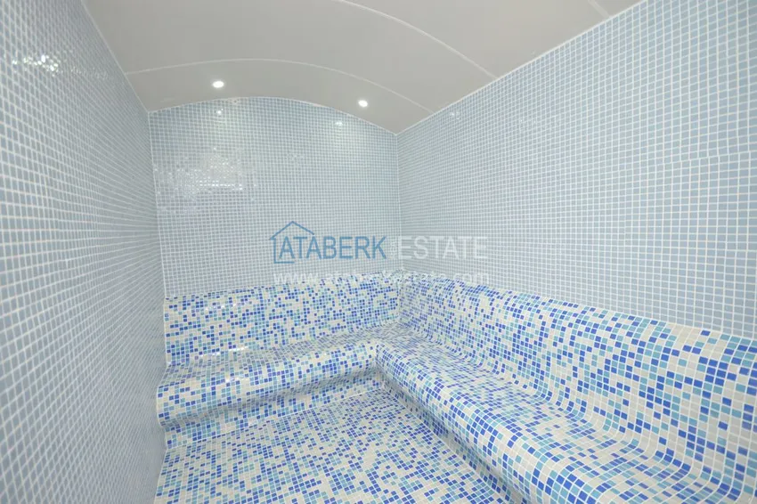 Квартира в Махмутларе с мебелью, застекленным балконом в благоустроенной резиденции 25 