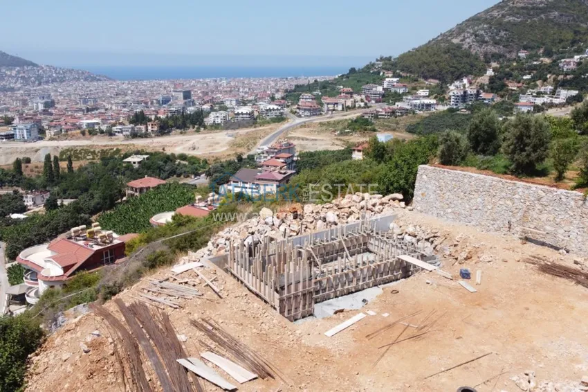 Видовая частная вилла в районе Джикджилли на этапе строительства  15 