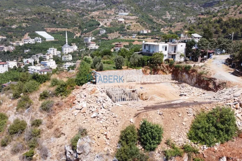 Видовая частная вилла в районе Джикджилли на этапе строительства  16 