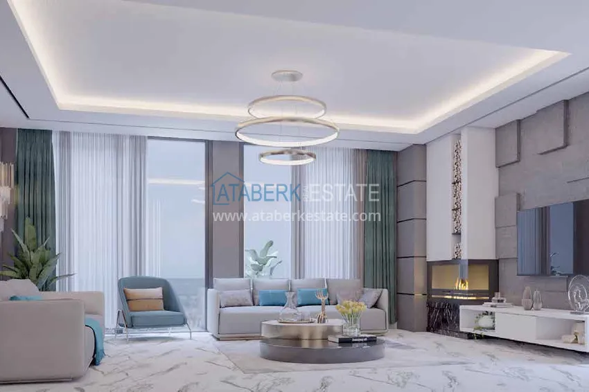 Приобрести Видовая частная вилла в районе Джикджилли на этапе строительства  2 