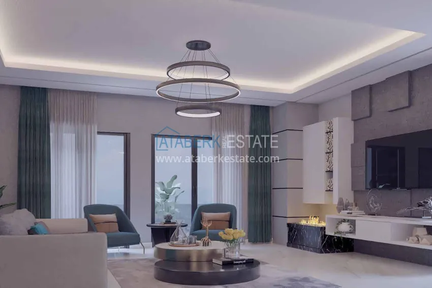 Приобрести Видовая частная вилла в районе Джикджилли на этапе строительства  3 