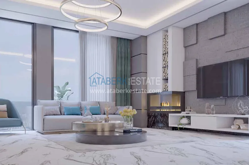 Приобрести Видовая частная вилла в районе Джикджилли на этапе строительства  4 