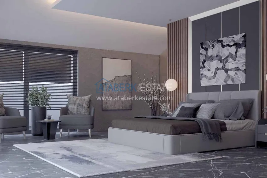 Приобрести Видовая частная вилла в районе Джикджилли на этапе строительства  16 