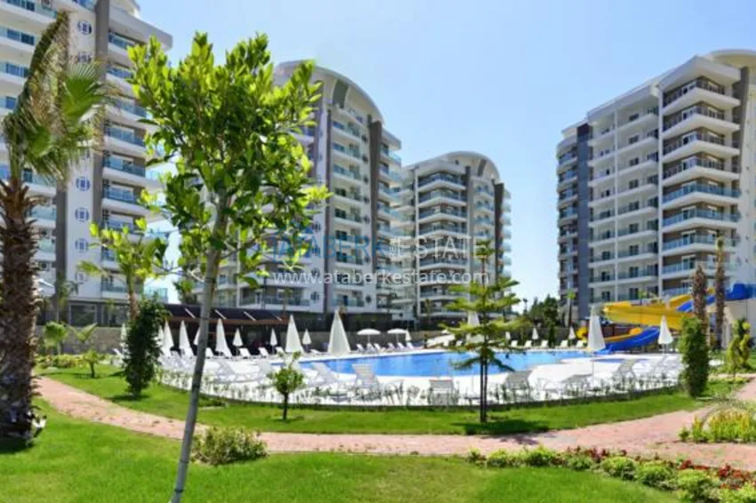 Пентхаус в Авсалларе меблированный с видом на море в элитном комплексе  3 