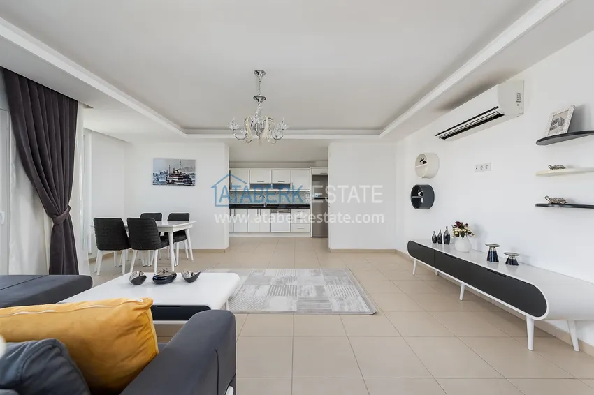 Приобрести Пентхаус в Авсалларе меблированный с видом на море в элитном комплексе  3 