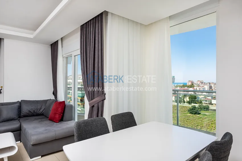 Приобрести Пентхаус в Авсалларе меблированный с видом на море в элитном комплексе  4 