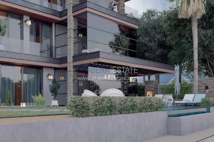 Видовая частная вилла в районе Джикджилли на этапе строительства  5 