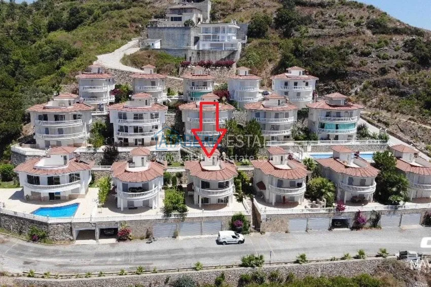 Вилла в Каргыджаке двухэтажная с панорамным видом в коттеджном поселке 6 