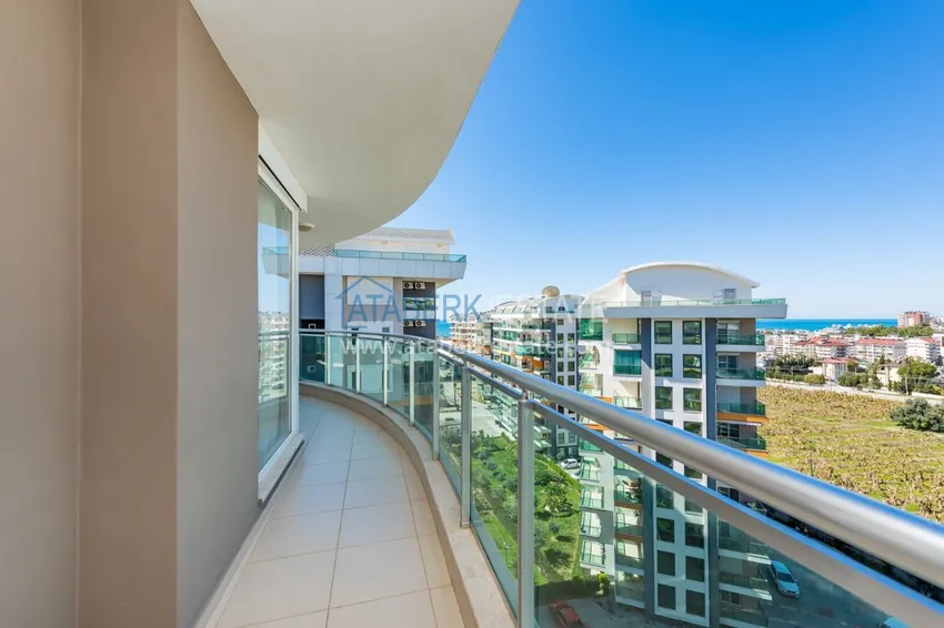 Приобрести Пентхаус в Авсалларе меблированный с видом на море в элитном комплексе  7 