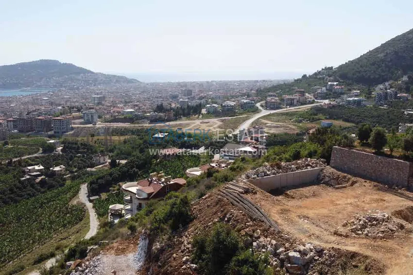 Видовая частная вилла в районе Джикджилли на этапе строительства  9 