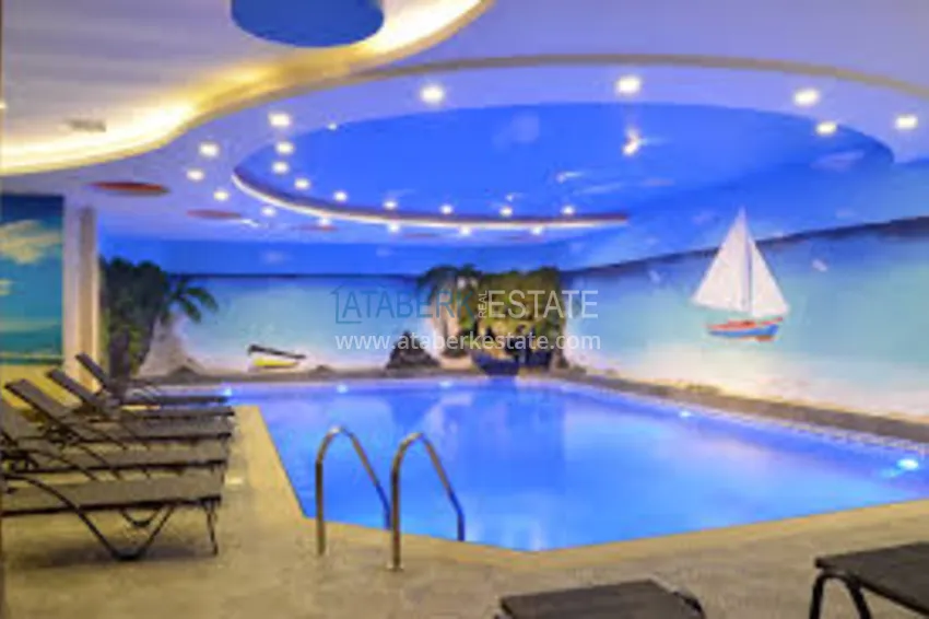 Студия в Махмутларе с мебелью и большим балконом  6 