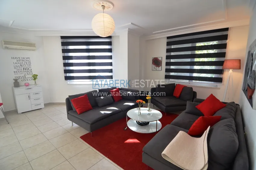 Приобрести Квартира в районе Оба – 2 спальни, мебель, уютный комплекс 9 