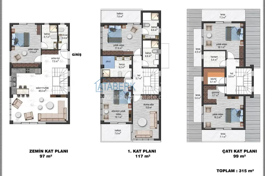 Купить дешево Видовые элитные виллы на этапе строительства в районе Каргыджак 1 