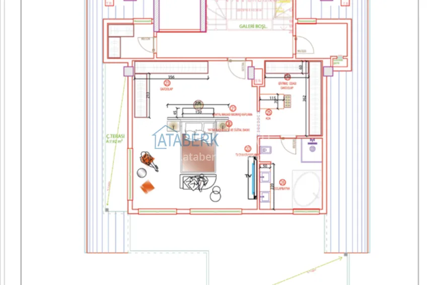 Купить дешево Видовая частная вилла в районе Джикджилли на этапе строительства  4 