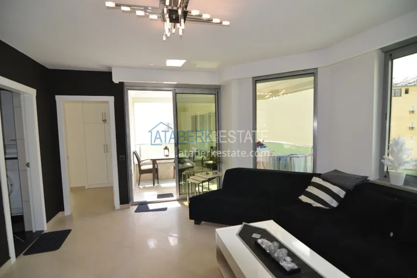 Приобрести Квартира в Оба - современный интерьер, боковой вид на море, первая береговая  15 