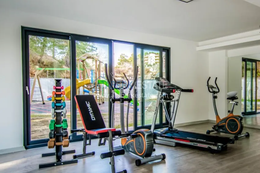 Квартиры в Авсалларе меблированные с видом на лес в современном комплексе  15 