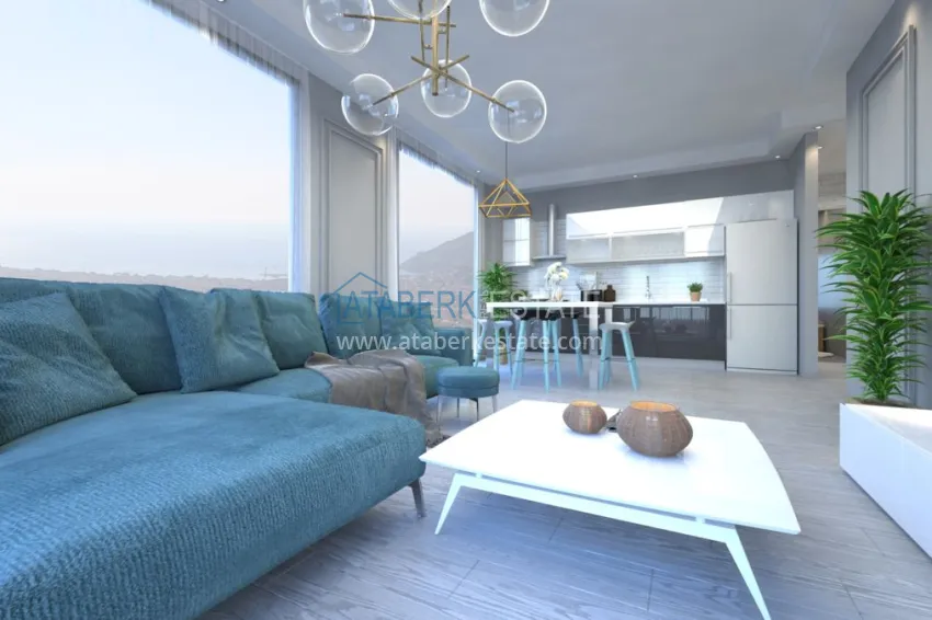 Приобрести Новый элитный проект жилого комплекса в Алании – горный район Тепе 2 