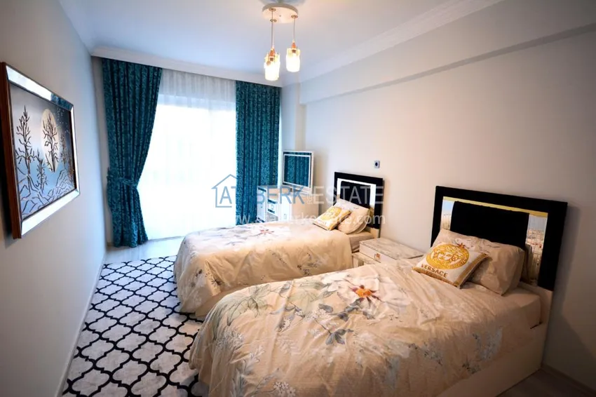 Квартира в Махмутларе с современной новой мебелью на центральной улице 4 