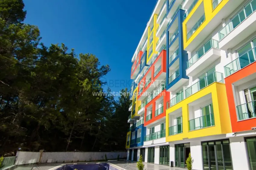 Квартиры в Авсалларе меблированные с видом на лес в современном комплексе  4 