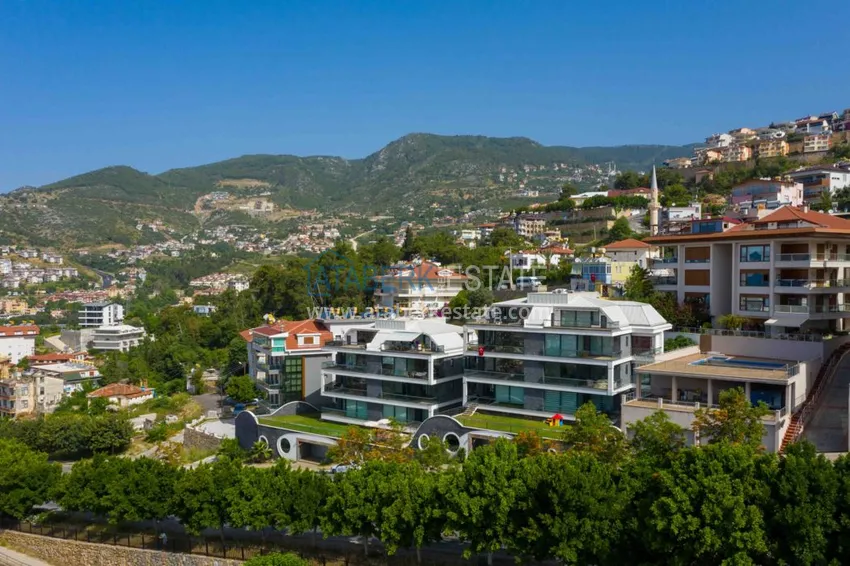 Видовая квартира в центре Алании в эксклюзивном комплексе  4 