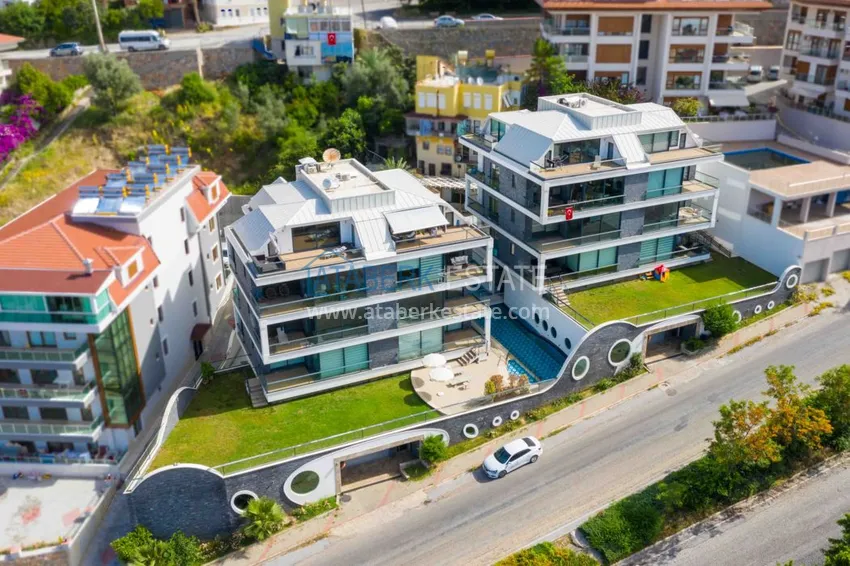 Видовая квартира в центре Алании в эксклюзивном комплексе  6 