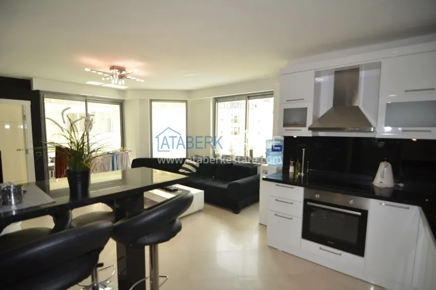 Приобрести Квартира в Оба - современный интерьер, боковой вид на море, первая береговая  13 